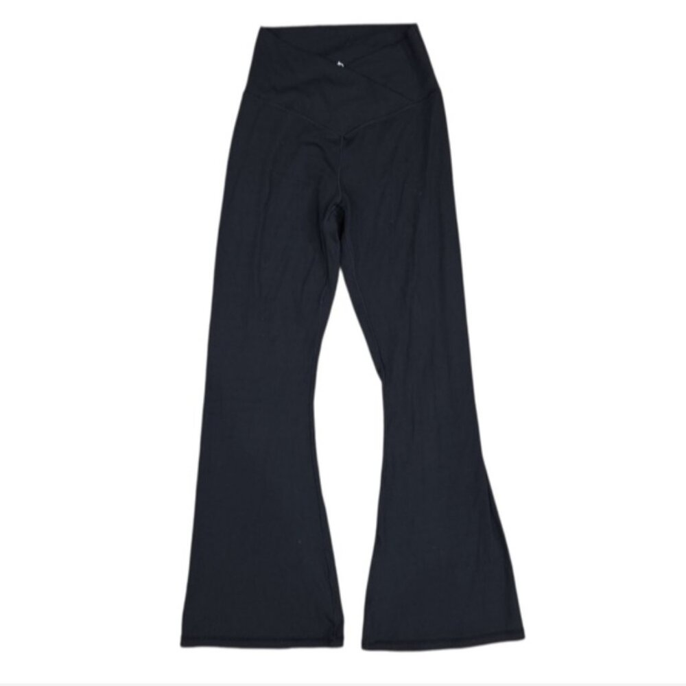 Sunzel Black Cross Waist Flare Yoga Pants Size Small